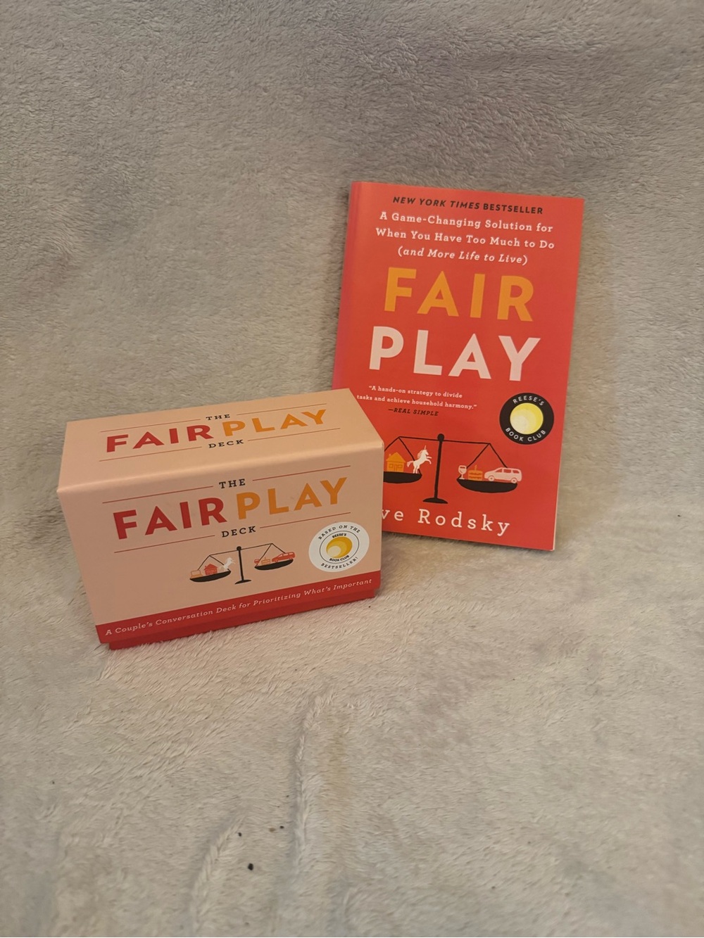 Fair Play Book + Card Deck Bundle by Eve Rodsky Couples Communication Set